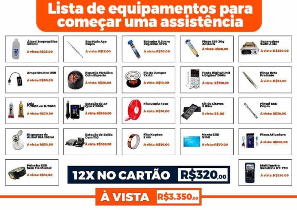 KIT DE FERRAMENTAS INICIANTE CA CURSOS