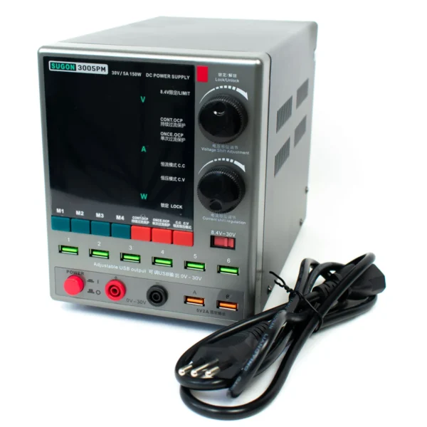 Fonte De Alimentação Digital Sugon 3005pm 30v 5a 110 Ou 220v